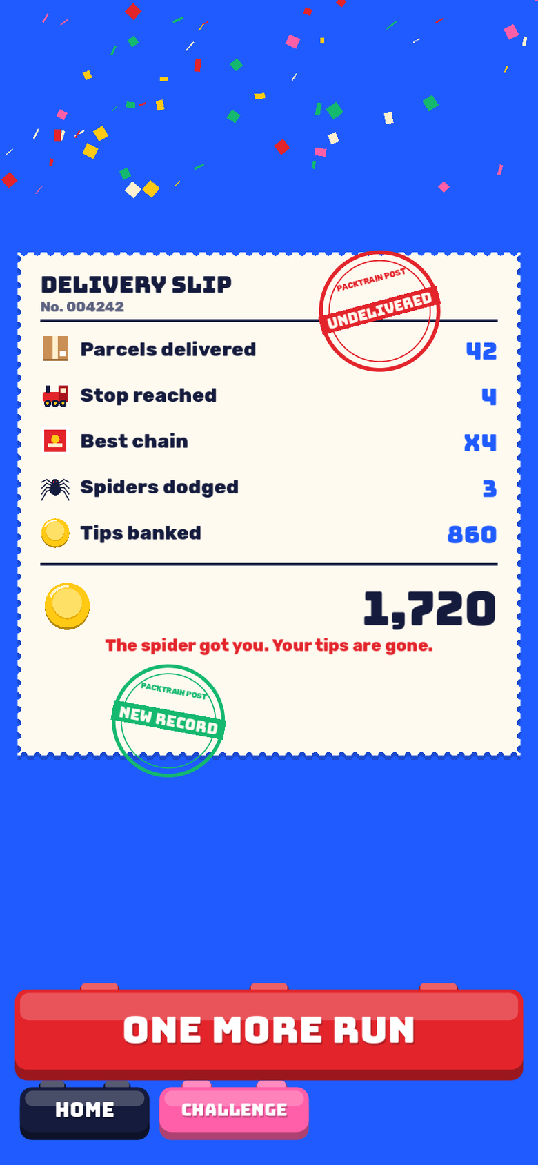 Greedy? Tips only count on board.