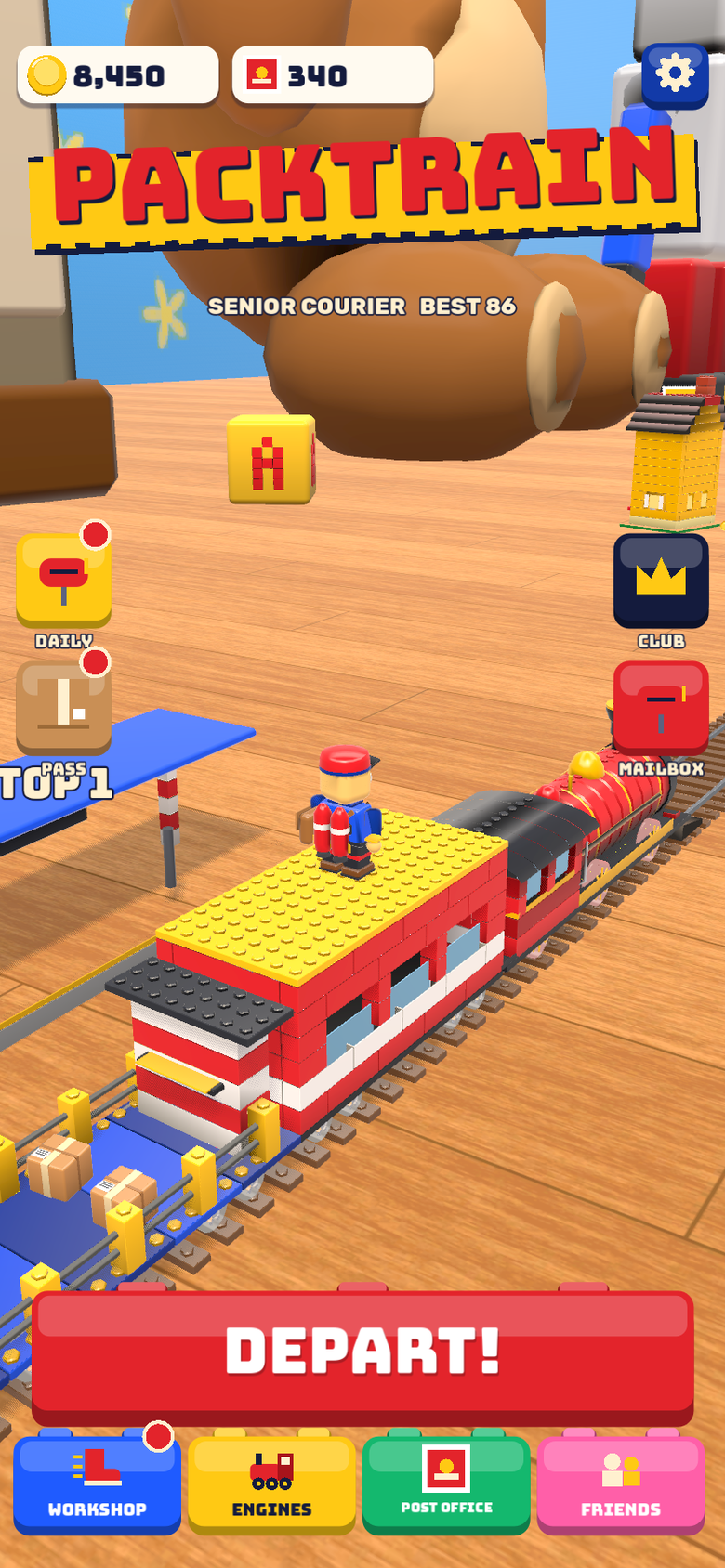 Your friends lengthen your train.